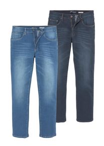 Arizona Stretch jeans Willis straight-fit, lange pijpen, met studs, lage taille (set, 2-delig) heren stretch jeans maat 25 blauw