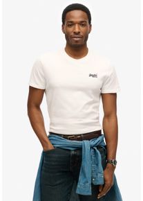 Superdry Shirt met ronde hals ESSENTIAL CONTRAST EMB TEE heren ronde hals maat S wit