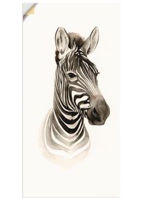 Artland Artprint Safari portret I als artprint van aluminium, artprint op linnen, muursticker, verschillende maten foto schilderijen zwart