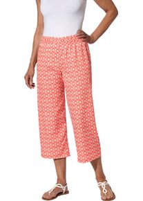 Damska 7/8 nohavice, široké Svetlobéžová-homárová potlač veľkosť 56