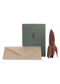 DIY wooden card: Rocket