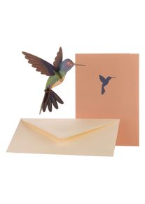DIY wooden card: Hummingbird