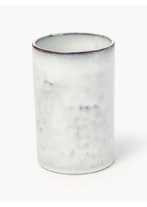 Broste Copenhagen Ręcznie wykonany pojemnik na przybory kuchenne Nordic Sand Szary Glina Ø 9 x W 15 cm