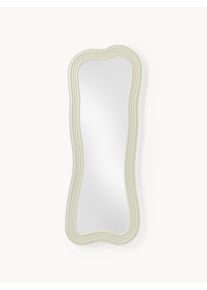 Leaner Mirror Cosimo with Wavy Frame Beige Wood B 66 x H 175 cm | Westwing Collection
