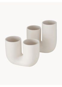 Boltze Komplet ręcznie wykonanych wazonów z kamionki Filicio, 2 elem. Biały Glina Komplet z różnymi rozmiarami