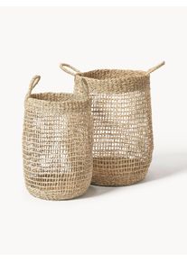 Seagrass Storage Baskets Ian, Set of 2 Beige Natural fibre Set med olika storlekar | Westwing Collection