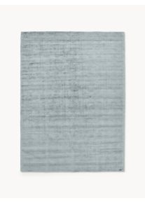 Ręcznie tkany dywan z wiskozy Jane Niebieski Wiskoza S 300 x D 400 cm (Rozmiar XL) | Westwing Collection