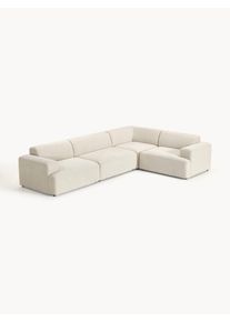 Veľká rohová pohovka Melva (4-miestna) Béžová Látka Š 339 x H 220 cm, pravé rohové prevedenie | Westwing Collection