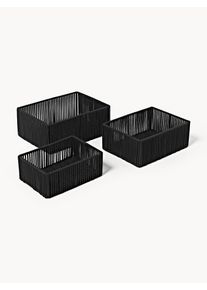 Handwoven Rope Storage Baskets Gabe, Set of 3 Black Synthetic fibre, Cotton Set med olika storlekar. | Westwing Collection