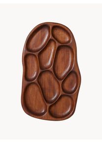HKliving Ręcznie wykonana taca z drewna akacjowego Brązowy Drewno, Lite drewno S 60 x G 37 cm