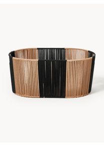 Cesta de ropa de cuerda Gabe Marrón, Negro Fibra sintética An 58 x Al 26 cm | Westwing Collection