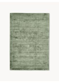 Ręcznie tkany dywan z wiskozy Jane Zielony Wiskoza S 160 x D 230 cm (Rozmiar M) | Westwing Collection
