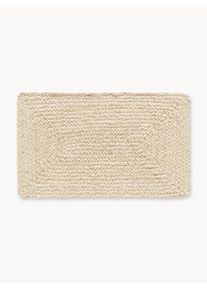 Ręcznie wykonana wycieraczka z juty Sharmila Biały Juta, Włókna naturalne S 45 x D 75 cm | Westwing Collection