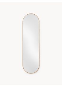 Oval Full length Mirror Avery with Oak Wood Frame Beige Wood, Solid wood B 40 x H 140 cm | Westwing Collection