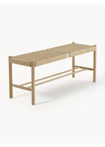 Ellos Home Oak Wood Bench Ellan Brown Wood, Solid wood B 110 x D 35 cm