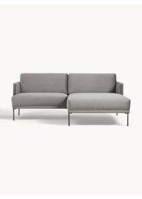Small Velvet Corner Sofa Fluente Grey Velvet, Metal B 198 x D 152 cm,Höger hörndel | Westwing Collection