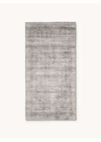 Ręcznie tkany dywan z wiskozy Jane Szary Wiskoza S 80 x D 150 cm (Rozmiar XS) | Westwing Collection