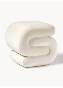Velvet Upholstered Sofa Ottoman Merle White Velvet B 50 x H 45 cm | Westwing Collection