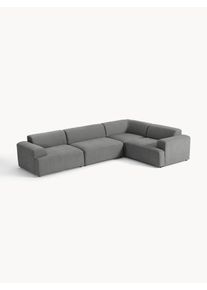Veľká rohová pohovka Melva (4-miestna) Šedá Látka Š 339 x H 220 cm, pravé rohové prevedenie | Westwing Collection