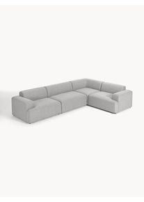 Veľká rohová pohovka Melva (4-miestna) Šedá Látka Š 339 x H 220 cm, pravé rohové prevedenie | Westwing Collection