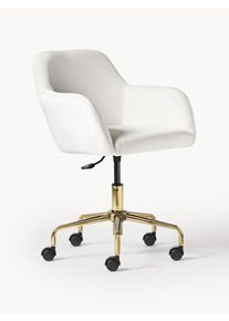 Skrivbordsstol i Sammet Lucie Vit Sammet B 57 x D 57 cm | Westwing Collection