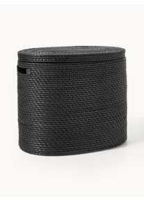 Cesta de ropa con tapa Lurdes Negro Ratán An 55 x F 35 cm | Westwing Collection