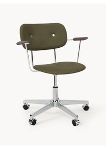 Audo Copenhagen Justerbar Skrivbordsstol med Läderklädsel Co Grön Läder B 66 x D 66 cm