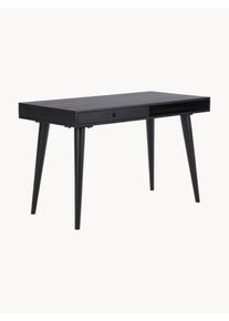 Pracovný stôl z masívu Tova Čierna Drevo, Masívne drevo Š 117 x H 60 cm | Westwing Collection