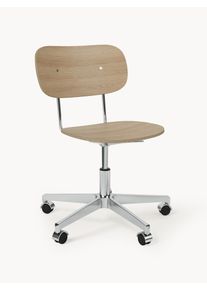 Audo Copenhagen Wooden Desk Chair Co, Height-adjustable Brown Wood, Solid wood B 66 x D 66 cm