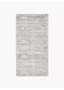 Ręcznie tkany dywan z wiskozy Jane Szary Wiskoza S 80 x D 150 cm (Rozmiar XS) | Westwing Collection