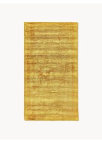 Ręcznie tkany dywan z wiskozy Jane Żółty Wiskoza S 80 x D 150 cm (Rozmiar XS) | Westwing Collection
