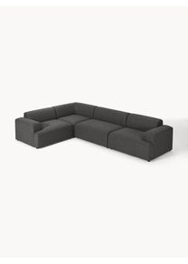 Veľká rohová pohovka Melva (4-miestna) Šedá Látka Š 339 x H 220 cm, ľavé rohové prevedenie | Westwing Collection