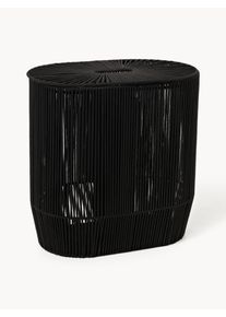 Ručne tkaný dvojitý kôš na bielizeň Gabe Čierna Umelé vlákno Š 58 x V 60 cm | Westwing Collection