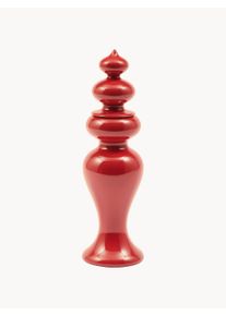POLSPOTTEN Molinillo de sal y pimienta artesanal Grady Rojo Madera maciza Ø 8 x Al 28 cm