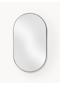 Oval Wall Mirror Lucia Black Metal B 40 x H 70 cm | Westwing Collection