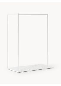 Varão para roupa com efeito de mármore Pacey Branco Metal L 120 x Alt 152 cm | Westwing Collection