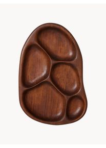 HKliving Ręcznie wykonana taca z drewna akacjowego Brązowy Drewno, Lite drewno S 40 x G 30 cm