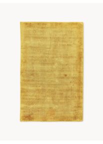 Ręcznie tkany dywan z wiskozy Jane Żółty Wiskoza S 120 x D 180 cm (Rozmiar S) | Westwing Collection