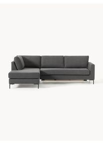 Rozkladacia pohovka s matracom Luna (3-miestna) &Scaron;ed&aacute; L&aacute;tka &Scaron; 270 x H 184 cm, ľav&eacute; rohov&eacute; prevedenie | Westwing Collection