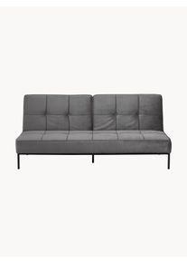 AC Design Velvet Sofa Bed Perugia (3-seater) Grey, Black Synthetic fibre, Plastic, Metal, Fabric B 198 x D 95 cm