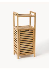 Kúpeľňový regál s košom na bielizeň Kit Hnedá Drevo, Bambus Š 40 x V 95 cm | Westwing Collection