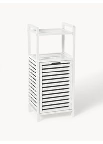 Kúpeľňový regál s košom na bielizeň Kit Biela Drevo, Bambus Š 40 x V 95 cm | Westwing Collection