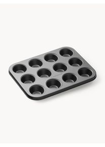 KitchenCraft Forma do pieczenia muffinek z powłoką zapobiegającą przywieraniu MasterClass Czarny Metal S 26 x W 2 cm