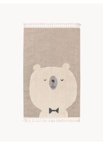 benuta Dywan dziecięcy z frędzlami Momo Beżowy Włókno syntetyczne S 90 x D 130 cm (rozmiar XS)
