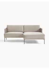 Small Velvet Corner Sofa Fluente Grey Velvet, Metal B 198 x D 152 cm,Höger hörndel | Westwing Collection