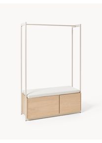 Bengaleiro de parede em madeira Larsen Bege Madeira, Metal L 116 x Alt 180 cm | Westwing Collection