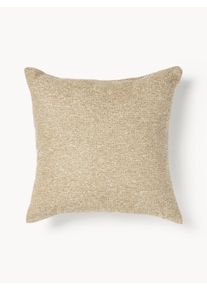 Cojín de exterior en tejido bouclé Alka Beige Fibra sintética, Tejido bouclé An 45 x L 45 cm | Westwing Collection
