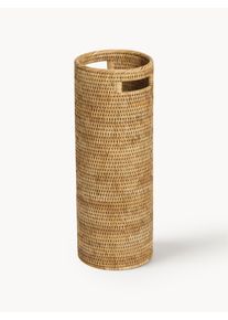 Andrea House Suporte para guarda-chuvas em vime artesanal Güle Bege Rotim Ø 19 x Alt 50 cm