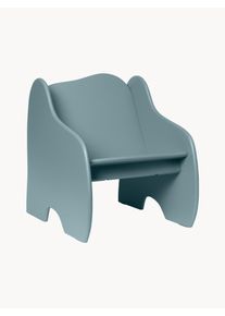 Ferm Living Kids Tumbona infantil de madera inclinada con estante Slope Azul Madera An 44 x F 59 cm