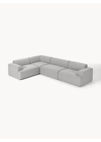 Veľká rohová pohovka Melva (4-miestna) Šedá Látka Š 339 x H 220 cm, ľavé rohové prevedenie | Westwing Collection